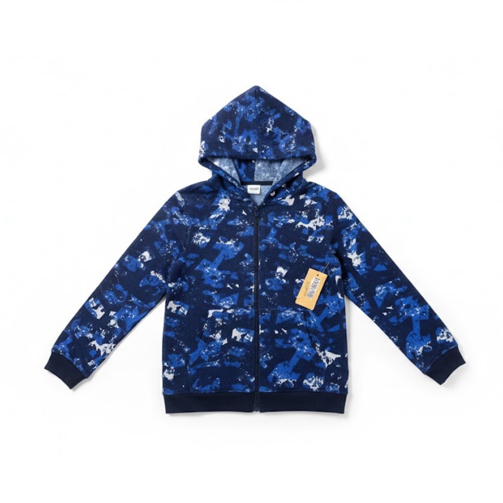 Kids Blue Camouflage Hoodie